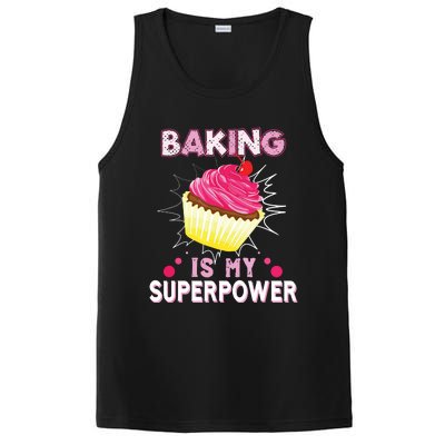 BAKING IS MY SUPERPOWER 3 Sweet Cupcakes Holidays Baker Gift PosiCharge Competitor Tank