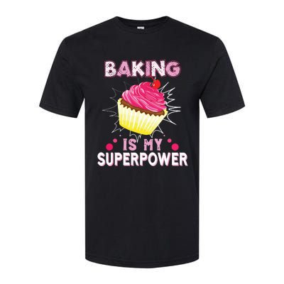 BAKING IS MY SUPERPOWER 3 Sweet Cupcakes Holidays Baker Gift Softstyle CVC T-Shirt