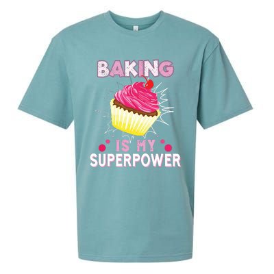 BAKING IS MY SUPERPOWER 3 Sweet Cupcakes Holidays Baker Gift Sueded Cloud Jersey T-Shirt