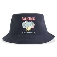 BAKING IS MY SUPERPOWER 3 Sweet Cupcakes Holidays Baker Gift Sustainable Bucket Hat