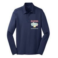 BAKING IS MY SUPERPOWER 3 Sweet Cupcakes Holidays Baker Gift Silk Touch Performance Long Sleeve Polo