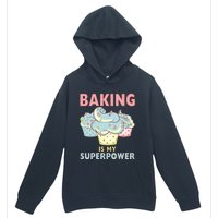 BAKING IS MY SUPERPOWER 3 Sweet Cupcakes Holidays Baker Gift Urban Pullover Hoodie