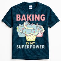 BAKING IS MY SUPERPOWER 3 Sweet Cupcakes Holidays Baker Gift Kids Tie-Dye T-Shirt