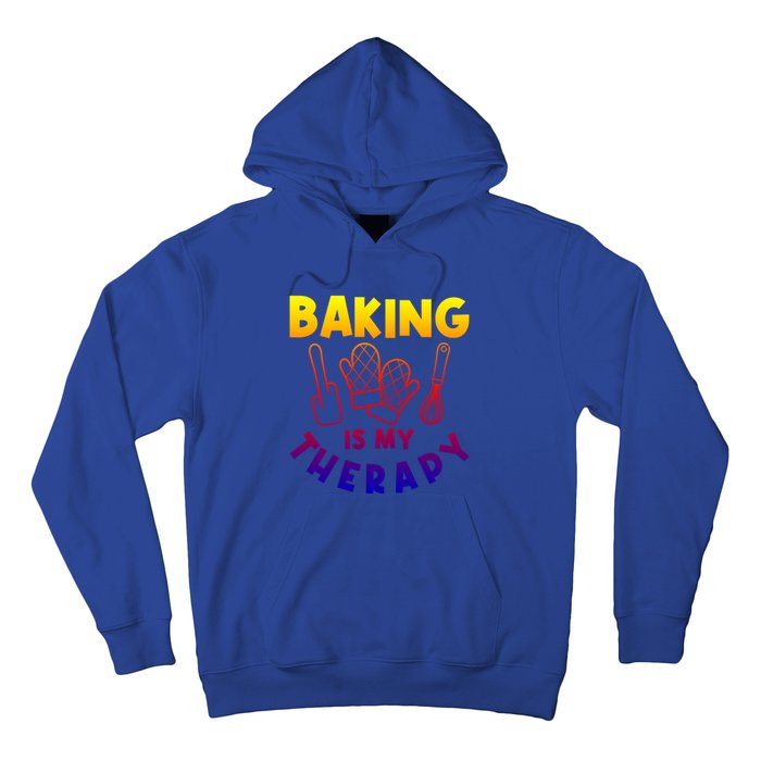 Baking Is My Therapy Cake Baking Pastry Confectioner Baker Gift Hoodie