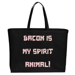 BACON IS MY SPIRIT ANIMAL Cotton Canvas Jumbo Tote