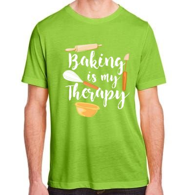 Baking Is My Therapy I Funny Baking Cute Gift Adult ChromaSoft Performance T-Shirt