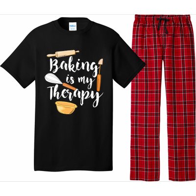 Baking Is My Therapy I Funny Baking Cute Gift Pajama Set