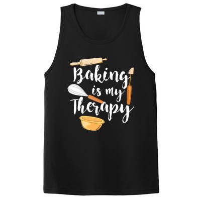 Baking Is My Therapy I Funny Baking Cute Gift PosiCharge Competitor Tank