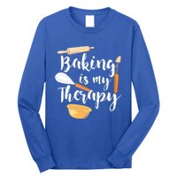 Baking Is My Therapy I Funny Baking Cute Gift Long Sleeve Shirt