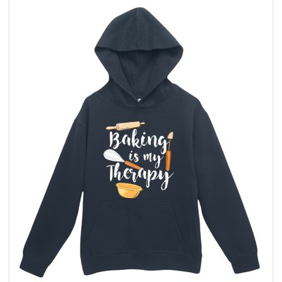 Baking Is My Therapy I Funny Baking Cute Gift Urban Pullover Hoodie