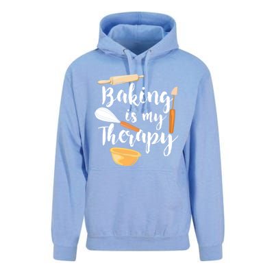 Baking Is My Therapy I Funny Baking Cute Gift Unisex Surf Hoodie