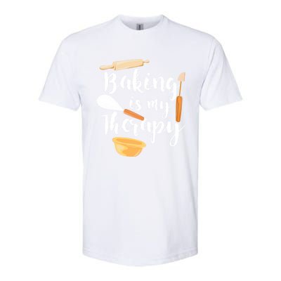 Baking Is My Therapy I Funny Baking Cute Gift Softstyle CVC T-Shirt