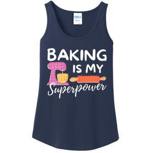 Baking Is My Superpower Funny Baker & Baking Gift Ladies Essential Tank