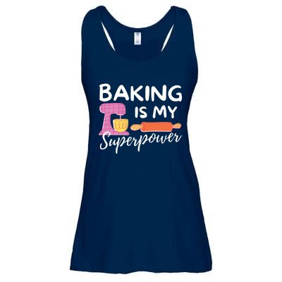 Baking Is My Superpower Funny Baker & Baking Gift Ladies Essential Flowy Tank