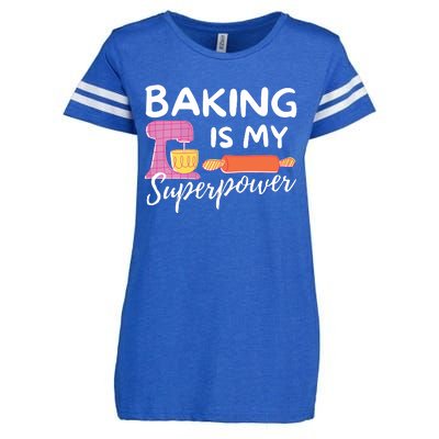 Baking Is My Superpower Funny Baker & Baking Gift Enza Ladies Jersey Football T-Shirt