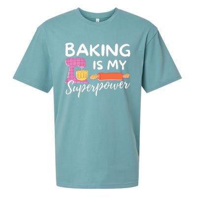 Baking Is My Superpower Funny Baker & Baking Gift Sueded Cloud Jersey T-Shirt