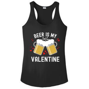 Beer Is My Valentine Beer Heart Valentine's Day Sarcastic Gift Ladies PosiCharge Competitor Racerback Tank