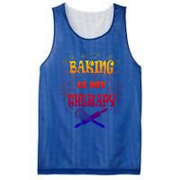 Baking Is My Therapy Ironic Pastry Hobby Chef Gift Mesh Reversible Basketball Jersey Tank