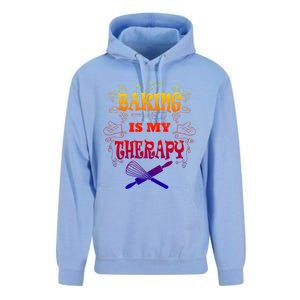 Baking Is My Therapy Ironic Pastry Hobby Chef Gift Unisex Surf Hoodie