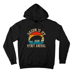 Bacon Is My Spirit Animal Retro BBQ Costume Pork Grill Hoodie