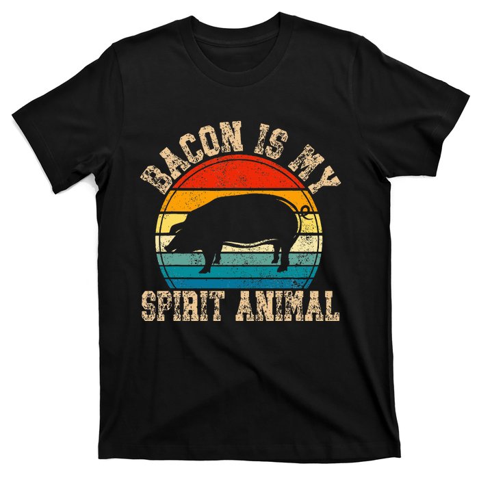 Bacon Is My Spirit Animal Retro BBQ Costume Pork Grill T-Shirt