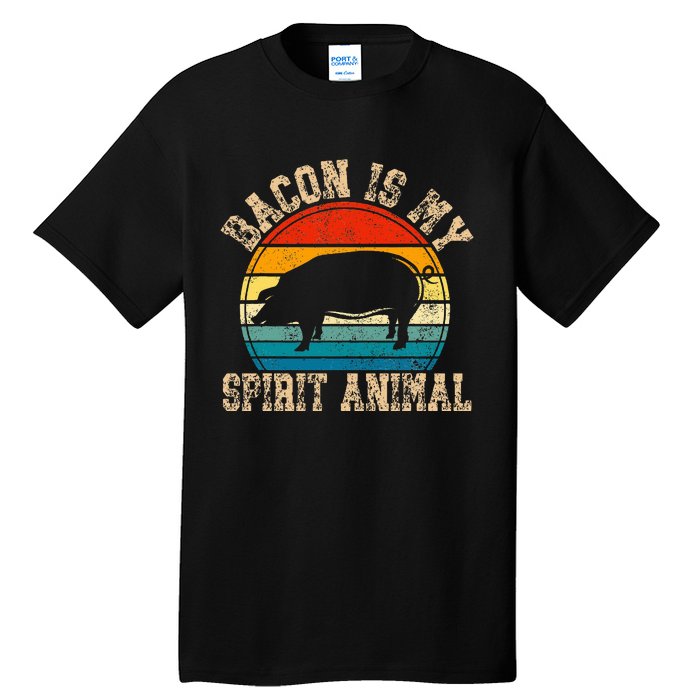 Bacon Is My Spirit Animal Retro BBQ Costume Pork Grill Tall T-Shirt