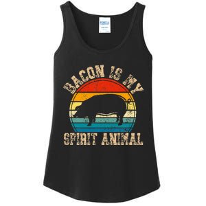 Bacon Is My Spirit Animal Retro BBQ Costume Pork Grill Ladies Essential Tank