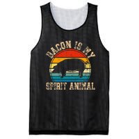 Bacon Is My Spirit Animal Retro BBQ Costume Pork Grill Mesh Reversible Basketball Jersey Tank