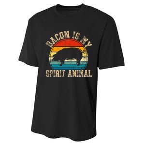 Bacon Is My Spirit Animal Retro BBQ Costume Pork Grill Performance Sprint T-Shirt