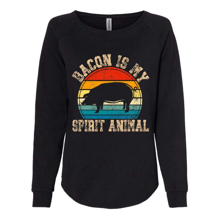 Bacon Is My Spirit Animal Retro BBQ Costume Pork Grill Womens California Wash Sweatshirt