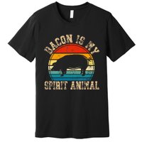 Bacon Is My Spirit Animal Retro BBQ Costume Pork Grill Premium T-Shirt