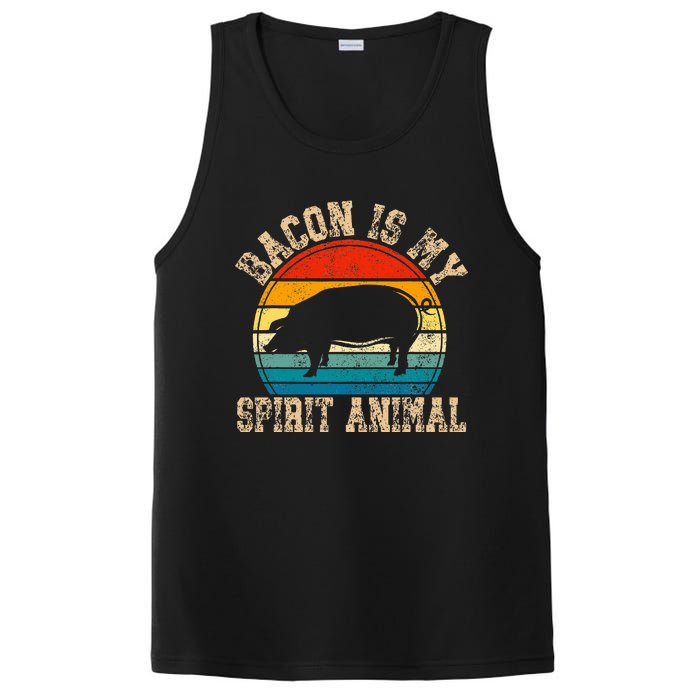 Bacon Is My Spirit Animal Retro BBQ Costume Pork Grill PosiCharge Competitor Tank