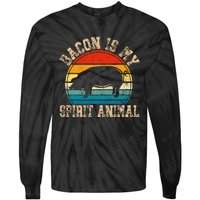 Bacon Is My Spirit Animal Retro BBQ Costume Pork Grill Tie-Dye Long Sleeve Shirt