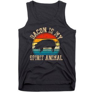 Bacon Is My Spirit Animal Retro BBQ Costume Pork Grill Tank Top