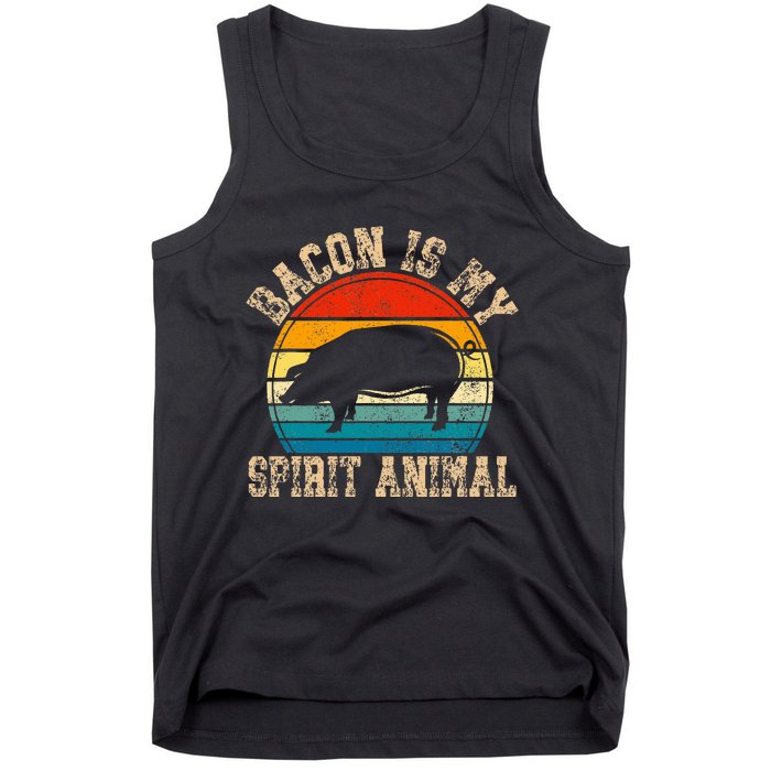 Bacon Is My Spirit Animal Retro BBQ Costume Pork Grill Tank Top