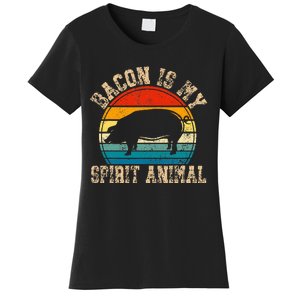 Bacon Is My Spirit Animal Retro BBQ Costume Pork Grill Women's T-Shirt