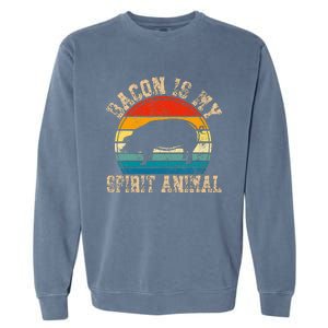 Bacon Is My Spirit Animal Retro BBQ Costume Pork Grill Garment-Dyed Sweatshirt