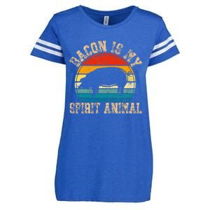 Bacon Is My Spirit Animal Retro BBQ Costume Pork Grill Enza Ladies Jersey Football T-Shirt