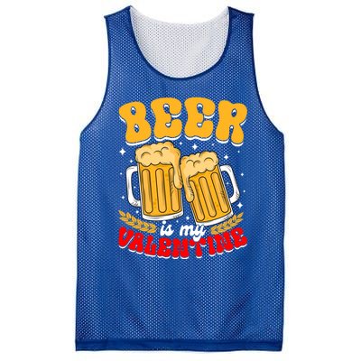 Beer Is My Valentine Beer Lover Single Funny Valentine's Day Gift Mesh Reversible Basketball Jersey Tank