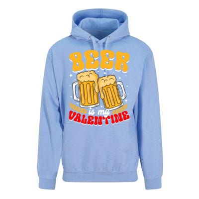 Beer Is My Valentine Beer Lover Single Funny Valentine's Day Gift Unisex Surf Hoodie