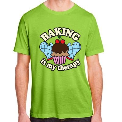 Baking Is My Therapy Muffin Cupcake Cake Confectioner Gift Adult ChromaSoft Performance T-Shirt