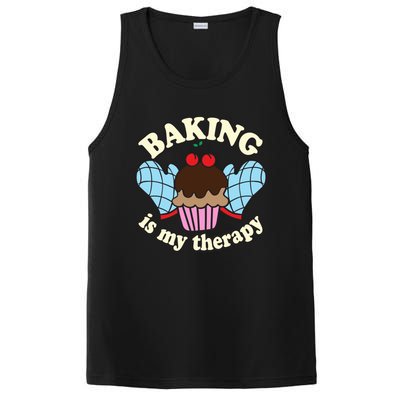 Baking Is My Therapy Muffin Cupcake Cake Confectioner Gift PosiCharge Competitor Tank