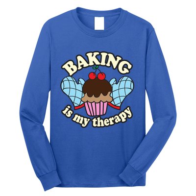 Baking Is My Therapy Muffin Cupcake Cake Confectioner Gift Long Sleeve Shirt