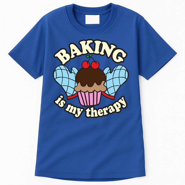 Baking Is My Therapy Muffin Cupcake Cake Confectioner Gift Tall T-Shirt