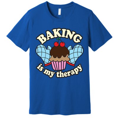 Baking Is My Therapy Muffin Cupcake Cake Confectioner Gift Premium T-Shirt