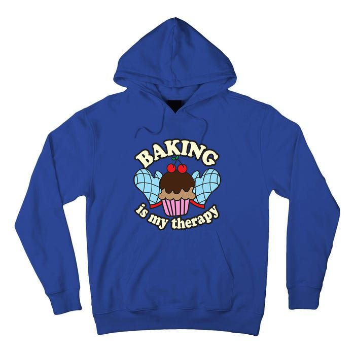 Baking Is My Therapy Muffin Cupcake Cake Confectioner Gift Tall Hoodie