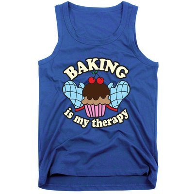 Baking Is My Therapy Muffin Cupcake Cake Confectioner Gift Tank Top