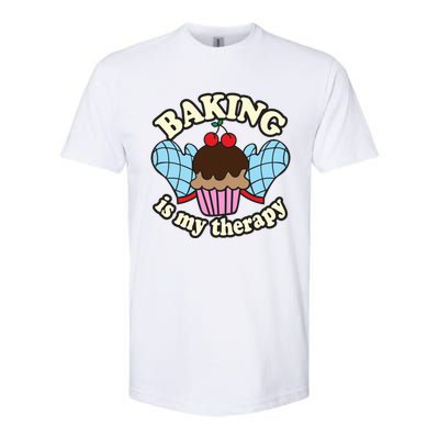 Baking Is My Therapy Muffin Cupcake Cake Confectioner Gift Softstyle® CVC T-Shirt