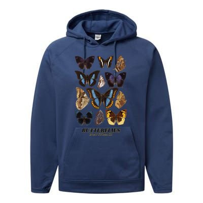 Butterflies In My Stomach Butterfly Retro Vintage Performance Fleece Hoodie