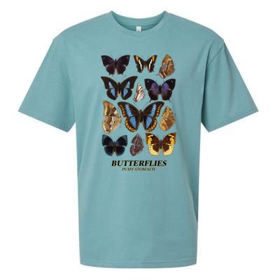 Butterflies In My Stomach Butterfly Retro Vintage Sueded Cloud Jersey T-Shirt